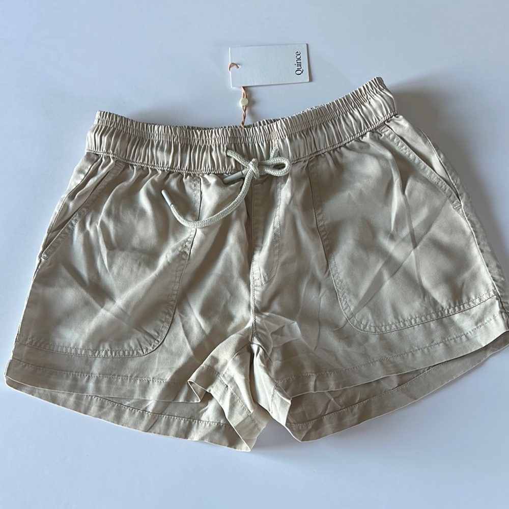 Quince Tencel Utility Shorts XS Shale NWT